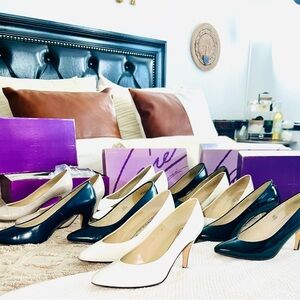 Elegant Black and White Women's Heels
